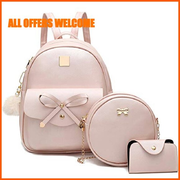 PU Leather Backpack with Adjustable Straps, 10x4x12 Inches, Multiple Pockets - Picture 2 of 8